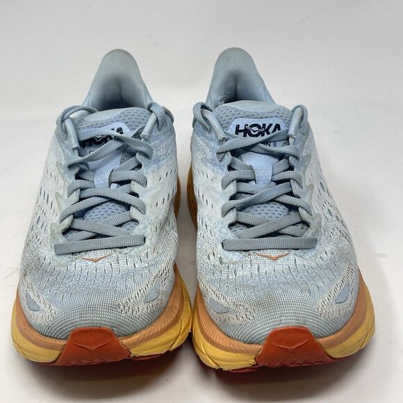 Hoka One One Clifton 8 Womens 7 Blue Mesh Running Walking Shoes Sneakers - Picture 5 of 16